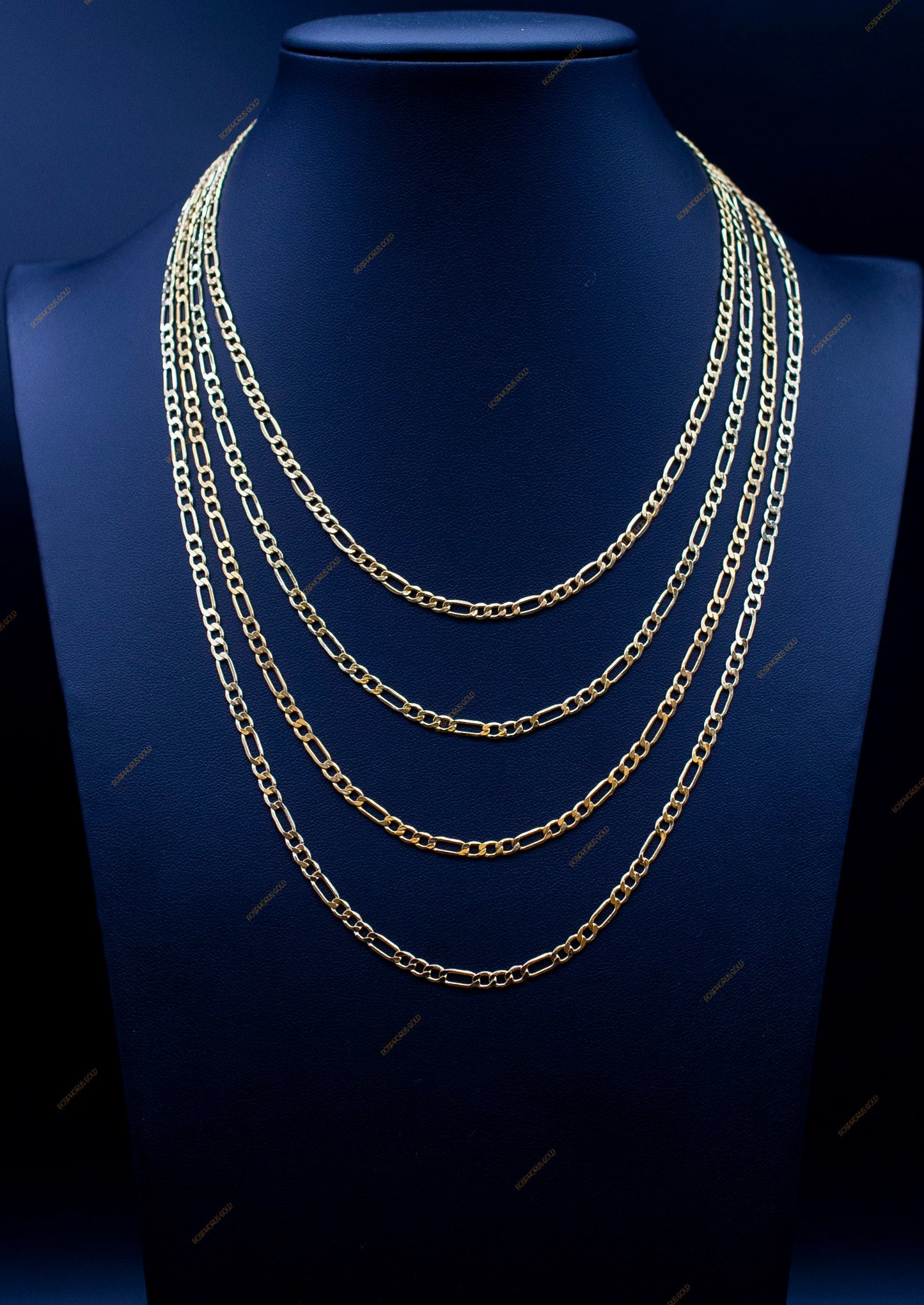 Herringbone Chain Necklace In 14K Solid Yellow Gold, 16